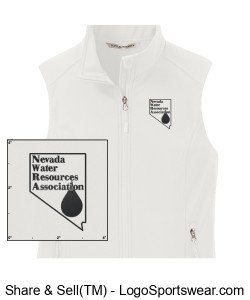 Embroidered NWRA Logo Port Authority Ladies' Core Soft Shell Vest Design Zoom